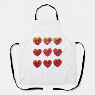 Tablier Valentines Jour Silly Visages Coeurs Drôle