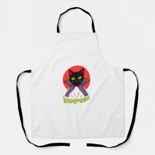 Tablier Vampurr Vampire Chat Drôle Halloween Costume de ch