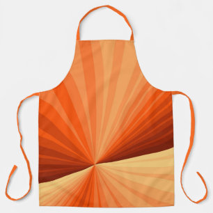 Tablier Vanille rouge orange Abstraite moderne Fractale gr