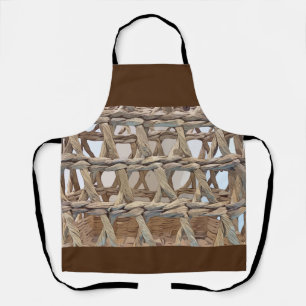 Tablier Vannerie de panier en couleur marron