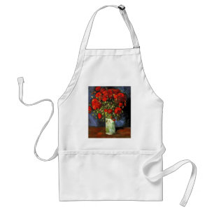Tablier Vase avec des pavots rouges par Vincent van Gogh