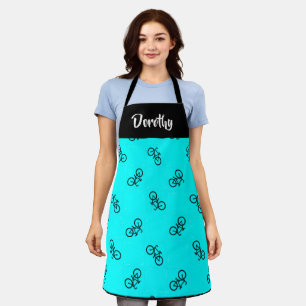 Tablier Vélos motif sur bleu