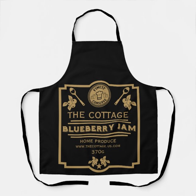 Tablier Vendeur de confiture Blueberry (Recto)
