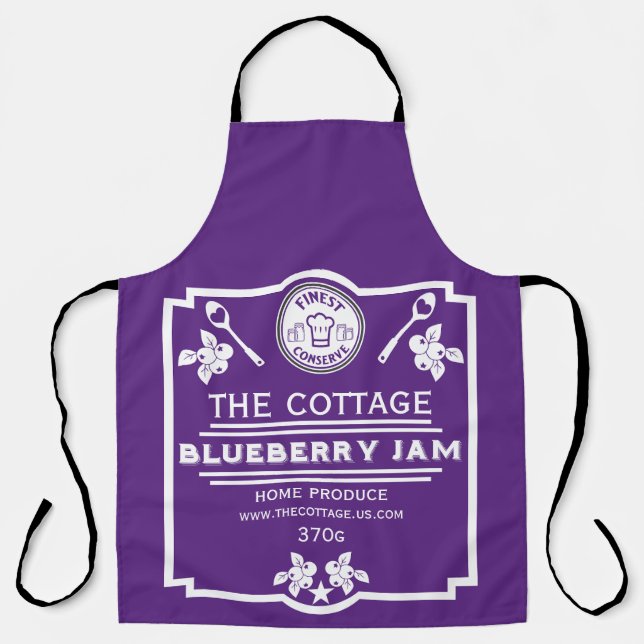 Tablier Vendeur de confiture Blueberry (Recto)