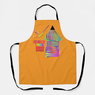 Tablier Vérifiez Ce Nouveau Plat Orange