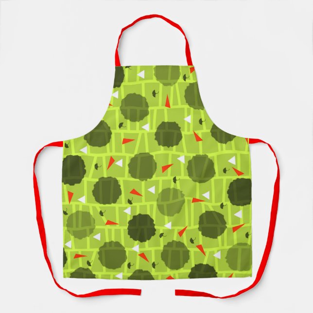 Tablier Vert à motifs (Recto)