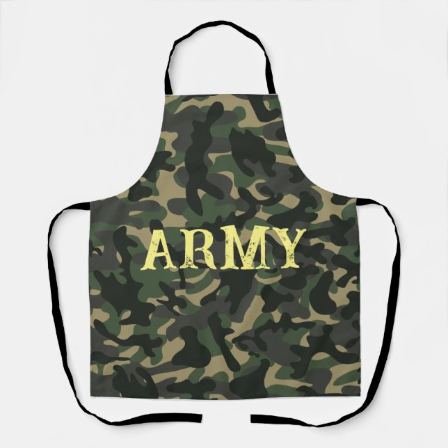 Tablier Vert camouflage militaire de l'armée (Recto)