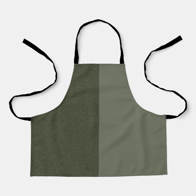 Tablier vert mousse à deux tons - Personnalisable (Recto)