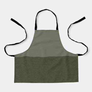 Tablier vert mousse personnalisé - Effet demi-brui