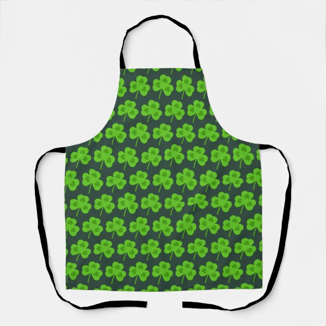 TABLIER VERT TRÈFLE DE LA SAINT-PATRICK  (Recto)
