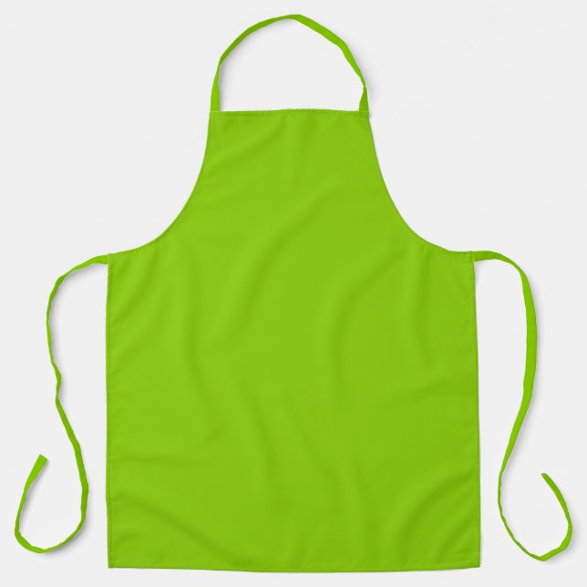 Tablier Vert uni couleur solide Brat (Recto)