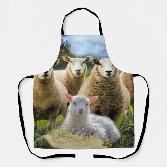 Tablier Vestige de mouton Herbe de mouton Agneau de bébé (Recto)