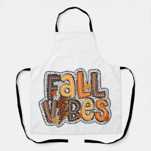 Tablier Vibes Automne Feuilles Citrouille Épice Thanksgivi
