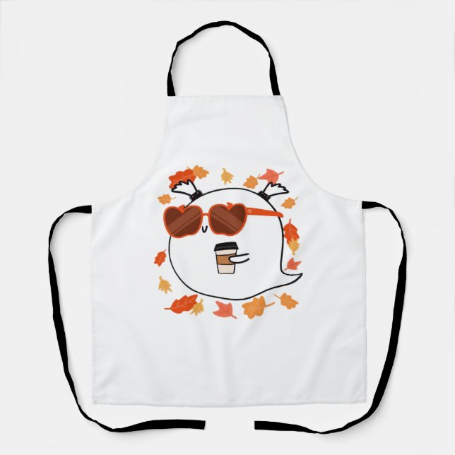 Tablier Vibes D'Automne Cute Ghost Classic T-Shirt (Recto)