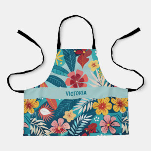 Tablier Vibes d'été Floral Motif personnalisé