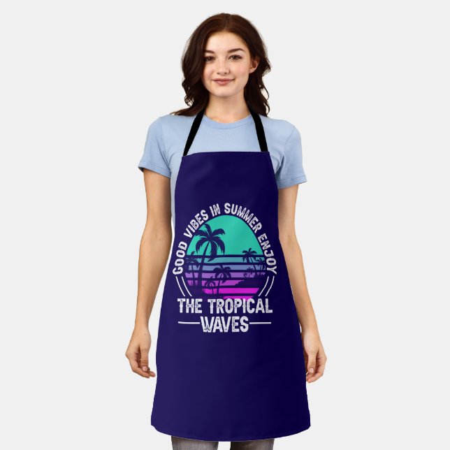 Tablier Vibes d'été tropicales-82646 (Porté)