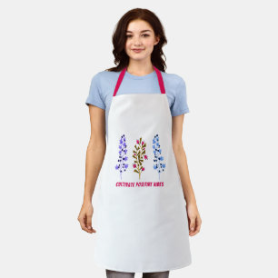 Tablier Vibes Positives Jardin Floral Imprimer Femme Flora