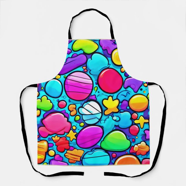 Tablier Vibrant Abstrait Candyland (Recto)