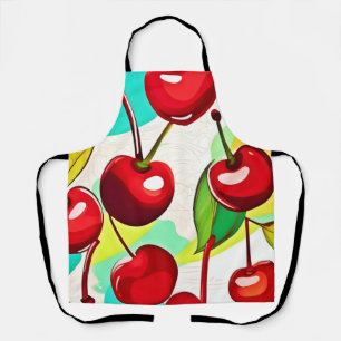 Tablier Vibrant Cherry Motif