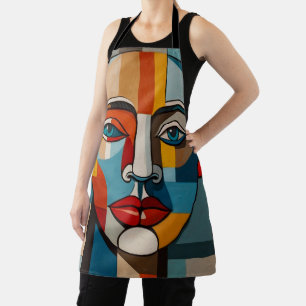 Tablier Vibrant coloré Abstrait peinture de visage