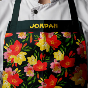 Tablier Vibrant Personnalisable Tropical Floral