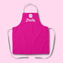 Vibrant Pink Employé Votre Logo Nail Tech Salon