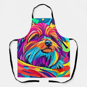 Tablier Vibrant Yorkie pop art