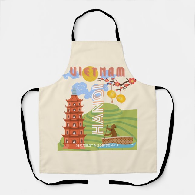 Tablier Vietnam Travel Art (Recto)