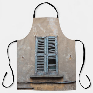 Tablier Vieux fenêtre en bois ruiné de vieille maison anti
