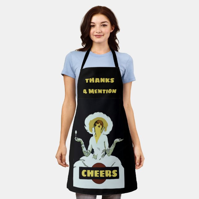 Tablier Vin Abstrait Design ajouter du texte, Apron (Porté)