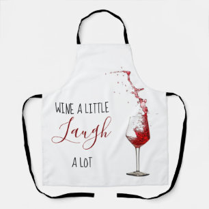 Tablier Vin Amusant Un Peu Rire Beaucoup