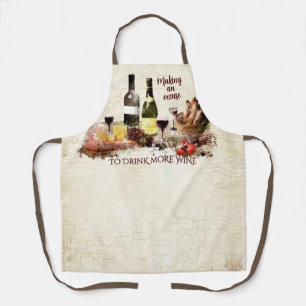 Tablier Vin fête fromage raisins cuisine de style toscan