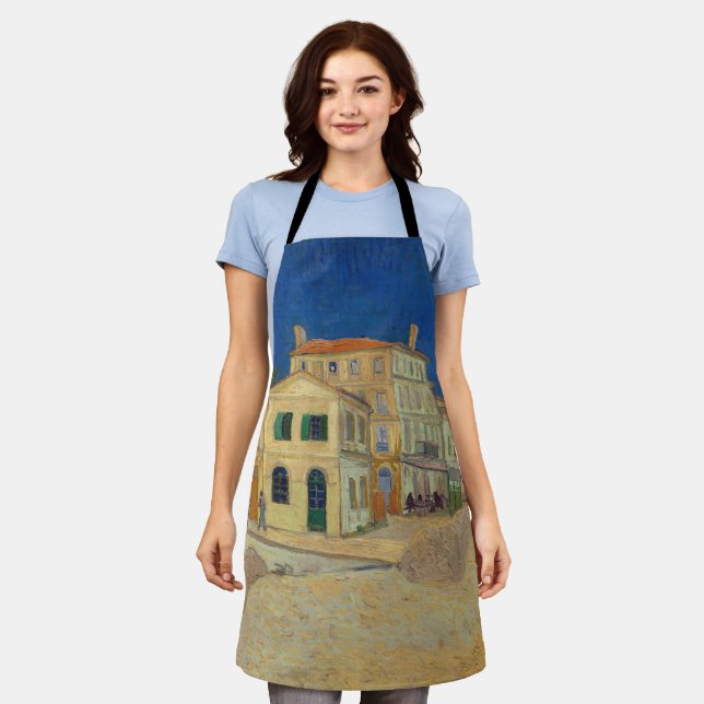 Tablier Vincent van Gogh - Maison Jaune / Rue (Porté)