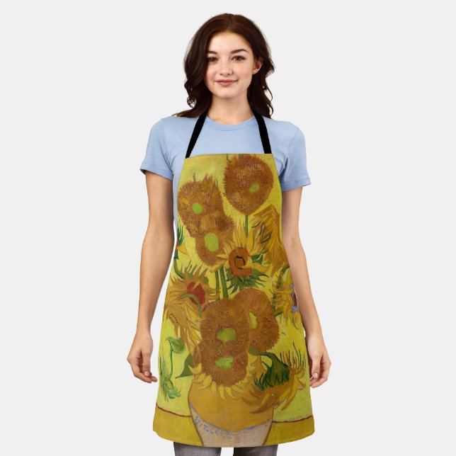 Tablier Vincent van Gogh - Vase avec quinze tournesols (Porté)