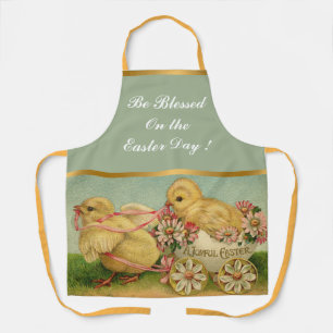 Tablier Vintage 2 Poulets Vacances de Pâques