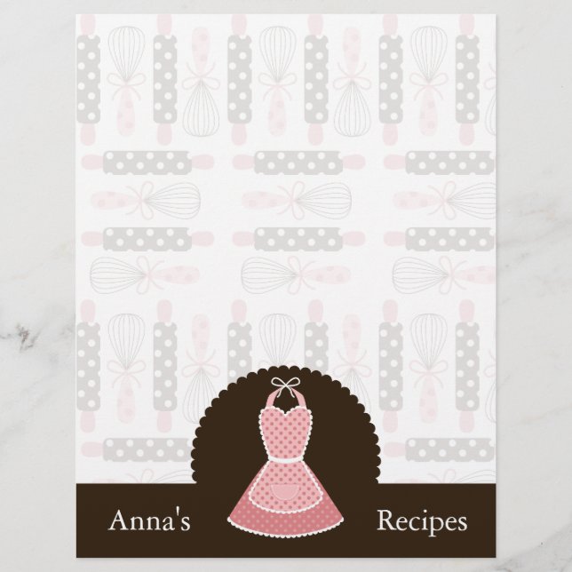 Tablier vintage avec ustensiles Carte Recette (Devant)