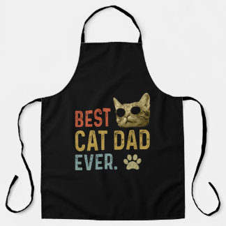 Tablier Vintage Best Cat Dad Ever Family Present