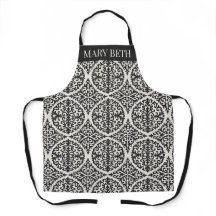 Vintage Black Damask Kitchen Design