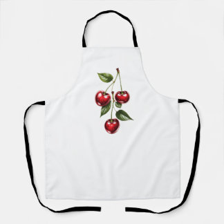 Tablier Vintage Cherry Illustration Kitchen Apron