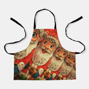 Tablier Vintage Christmas Santa Paper