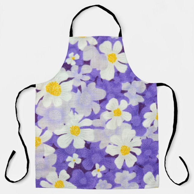 Tablier Vintage coloré : Motif Fleur sans couture (Recto)