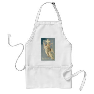 Tablier Vintage Easter, Victorian Angels with a Cross