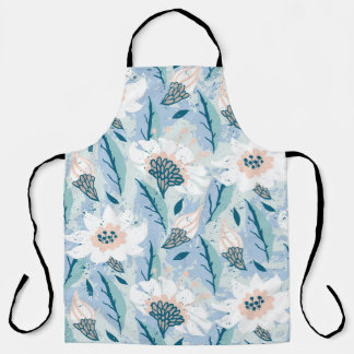 Tablier Vintage floral peint à la main