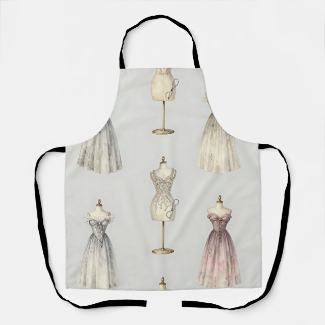 Tablier Vintage Mannequin Ballgown Pattern (Recto)