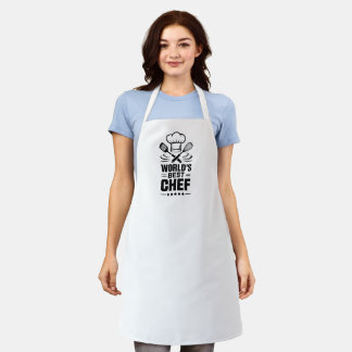Tablier Vintage "Meilleur Chef du Monde" Typographie gastr