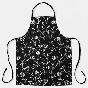 Tablier Vintage motif floral de Contour sans joint. Dessin