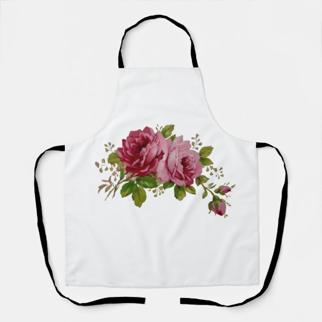 Tablier Vintage Rose Elegance  (Recto)