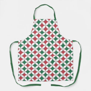 Tablier Vintage rouge rétro et vert Carré Plaid