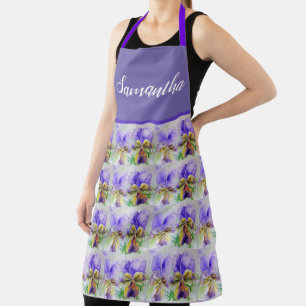 Tablier Violas Floral Violet Viola jaune Violet Motif