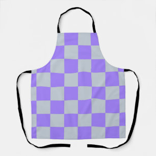 Tablier Violet À damiers En vichy Motif